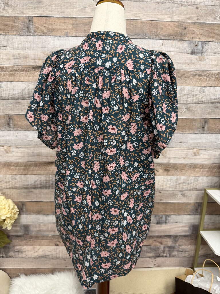 Trovata Birds Of Paradise Green & Floral Blouse