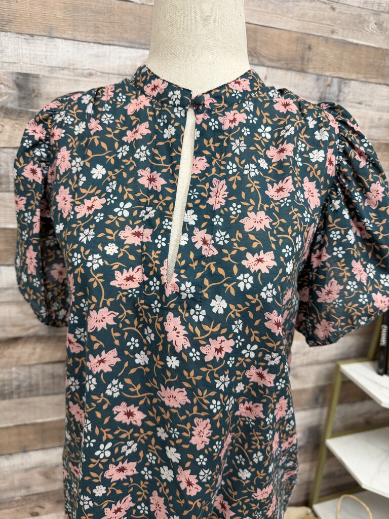 Trovata Birds Of Paradise Green & Floral Blouse