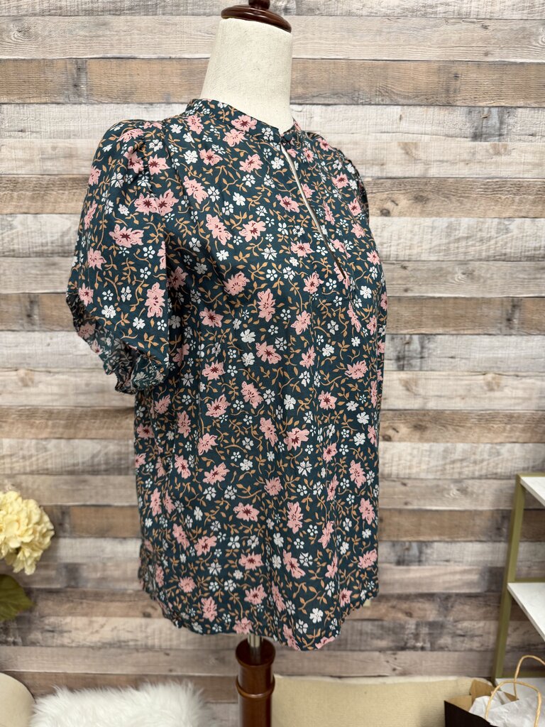 Trovata Birds Of Paradise Green & Floral Blouse