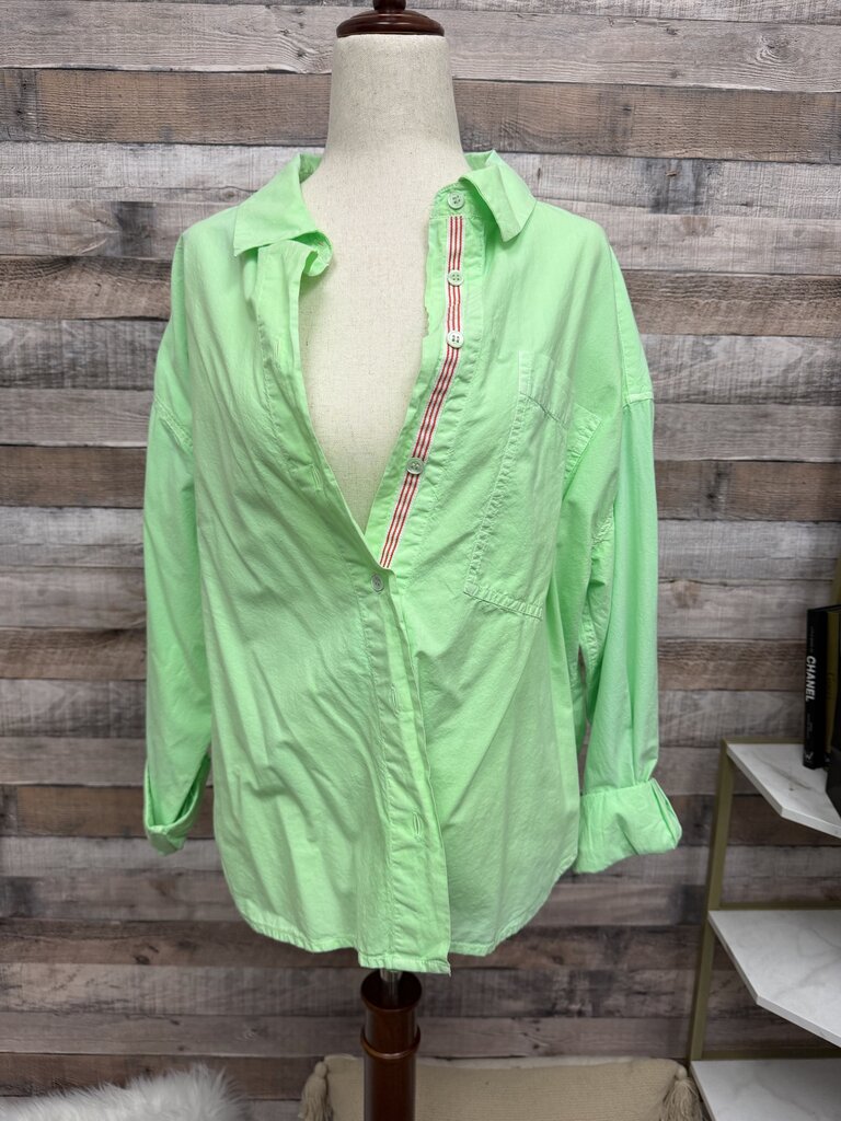 Sundry Green Long Sleeve Collared Shirt