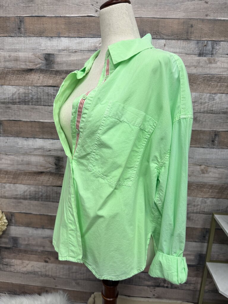 Sundry Green Long Sleeve Collared Shirt