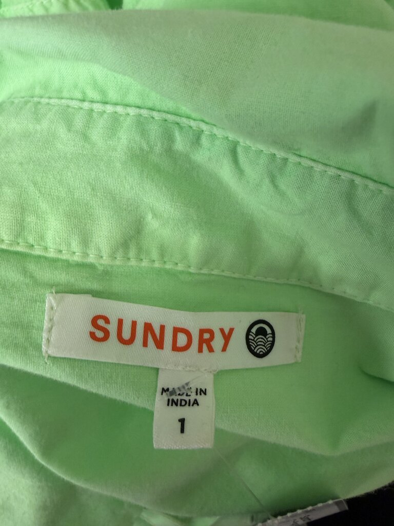 Sundry Green Long Sleeve Collared Shirt