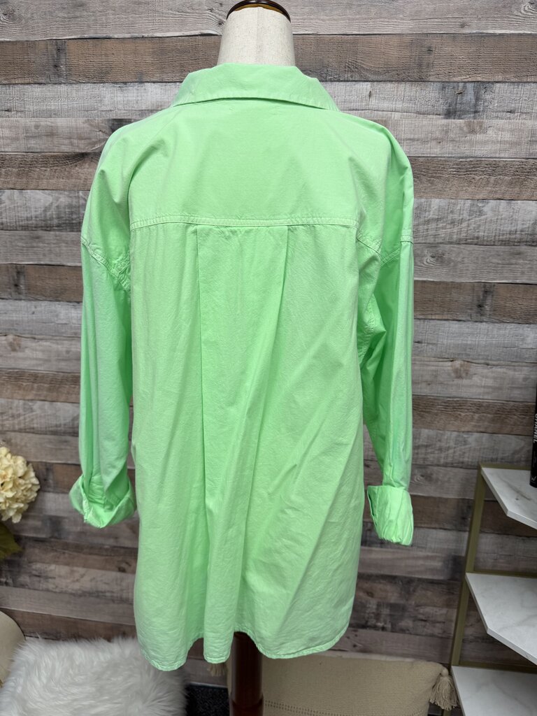 Sundry Green Long Sleeve Collared Shirt