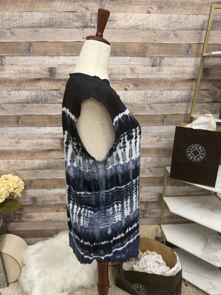 Raquel Allegra Blue Tie-Dye Sleeveless Top