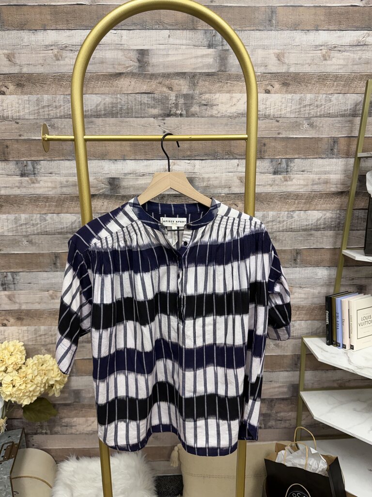 Apiece Apart Navy & White Striped Set