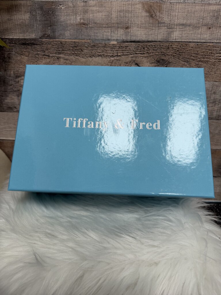 NWT Tiffany & Fred Paris Dad Black Quilted Sandals