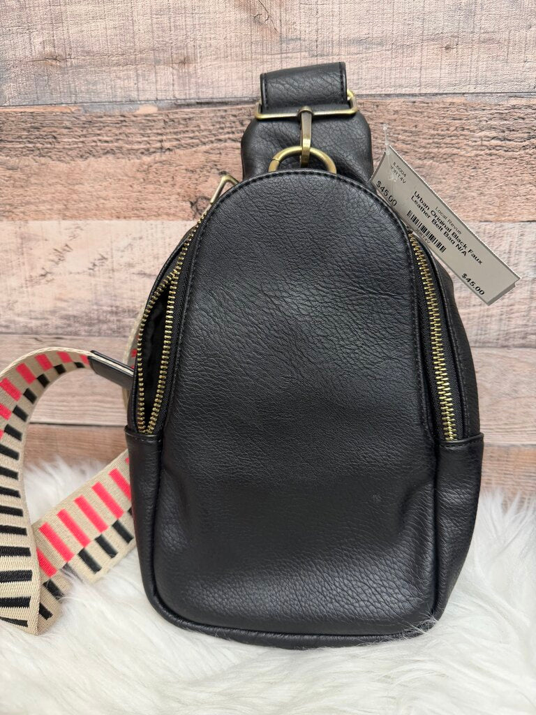 Urban Original Black Faux Leather Belt Bag