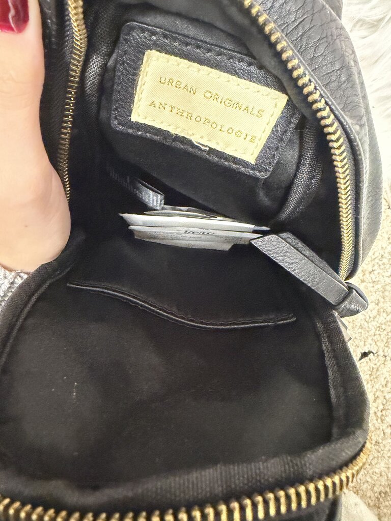 Urban Original Black Faux Leather Belt Bag