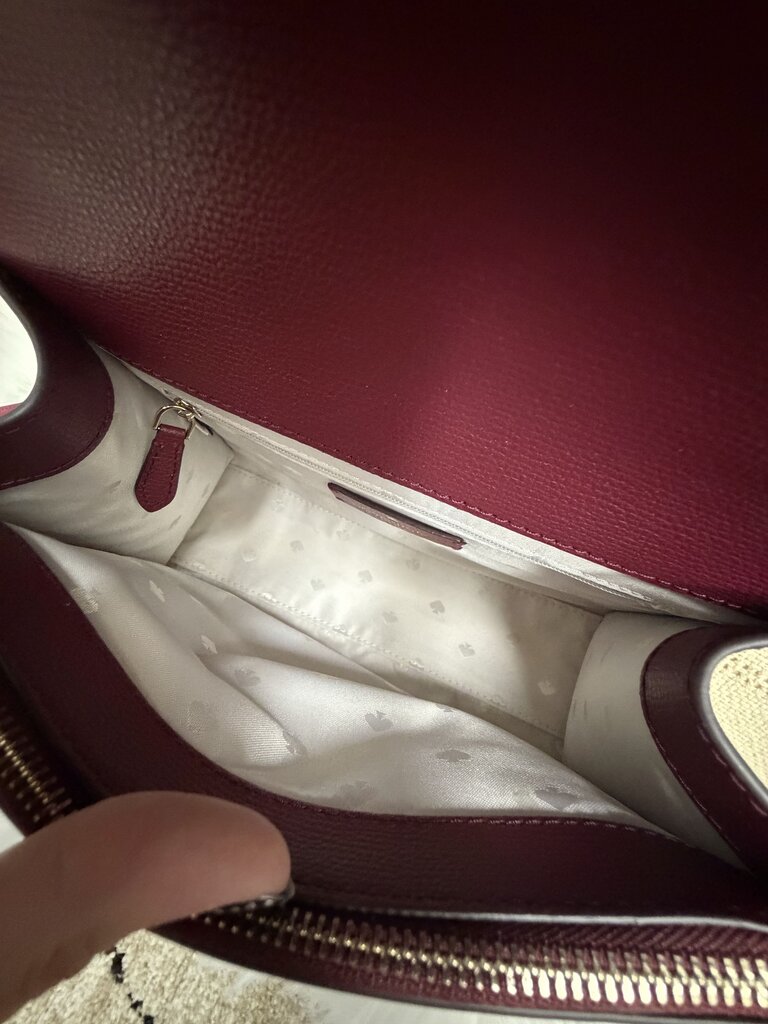 Kate Spade Maroon Leather Top Handle Satchel