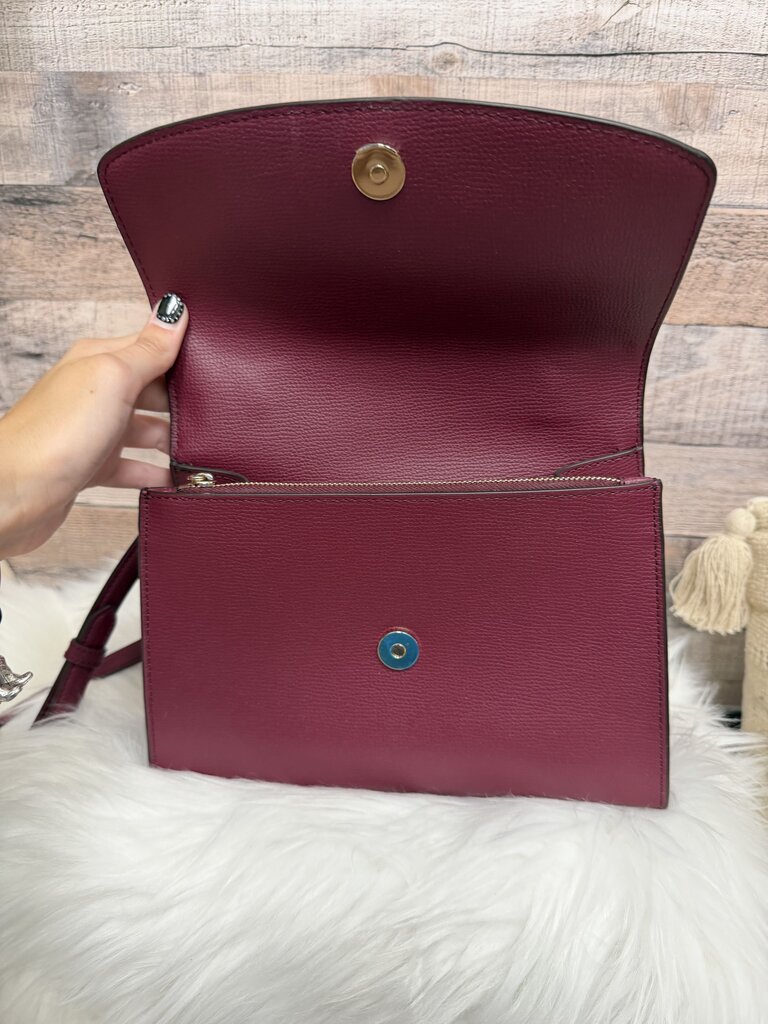 Kate Spade Maroon Leather Top Handle Satchel