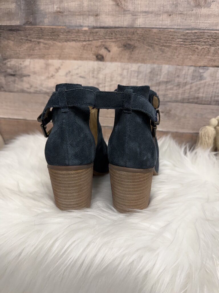 Sole Society Navy Suede Ankle Bootie