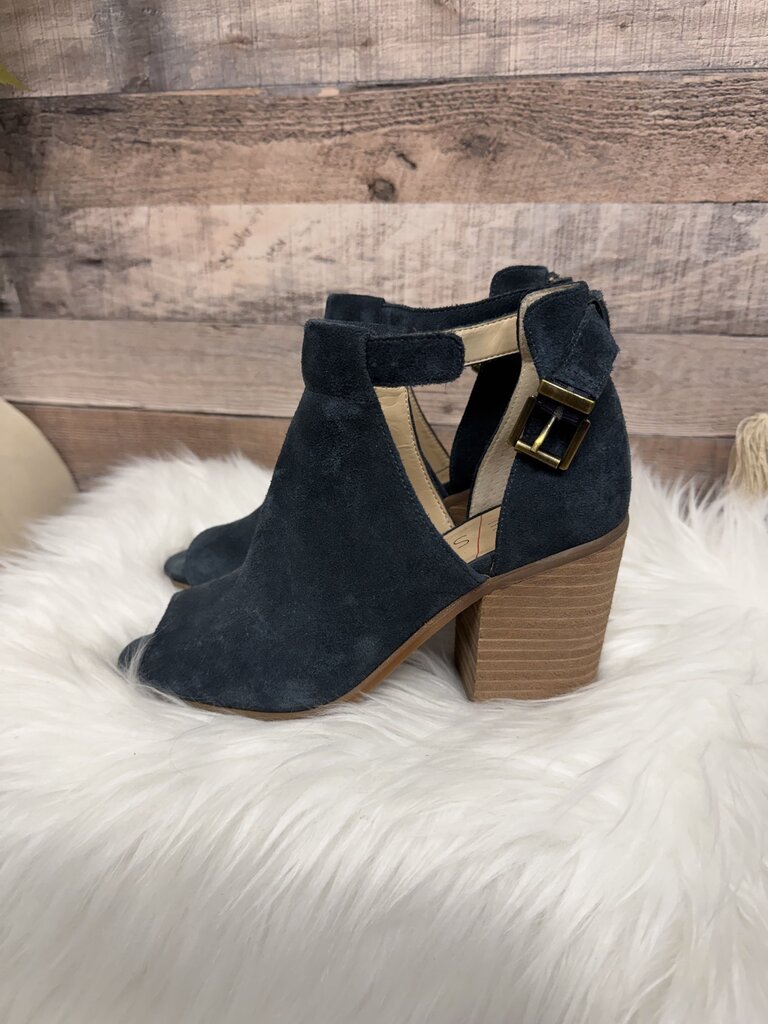 Sole Society Navy Suede Ankle Bootie