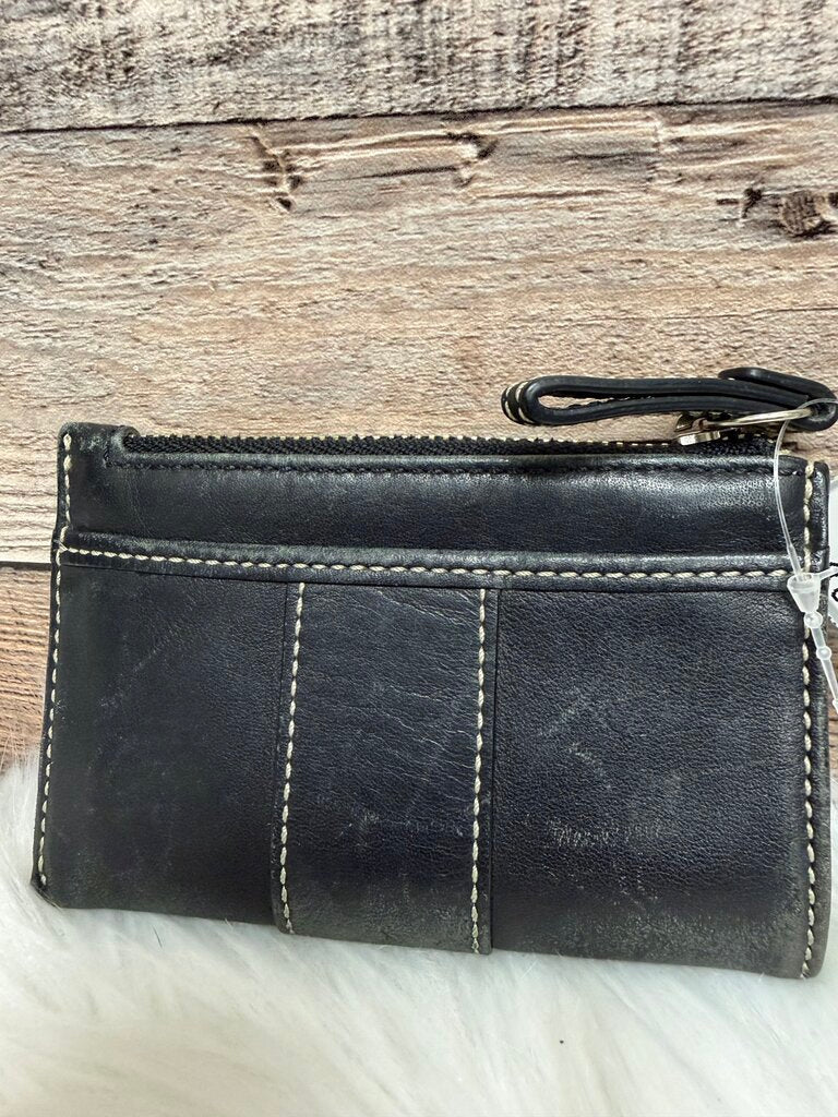 Coach Black Leather Mini ID Wallet