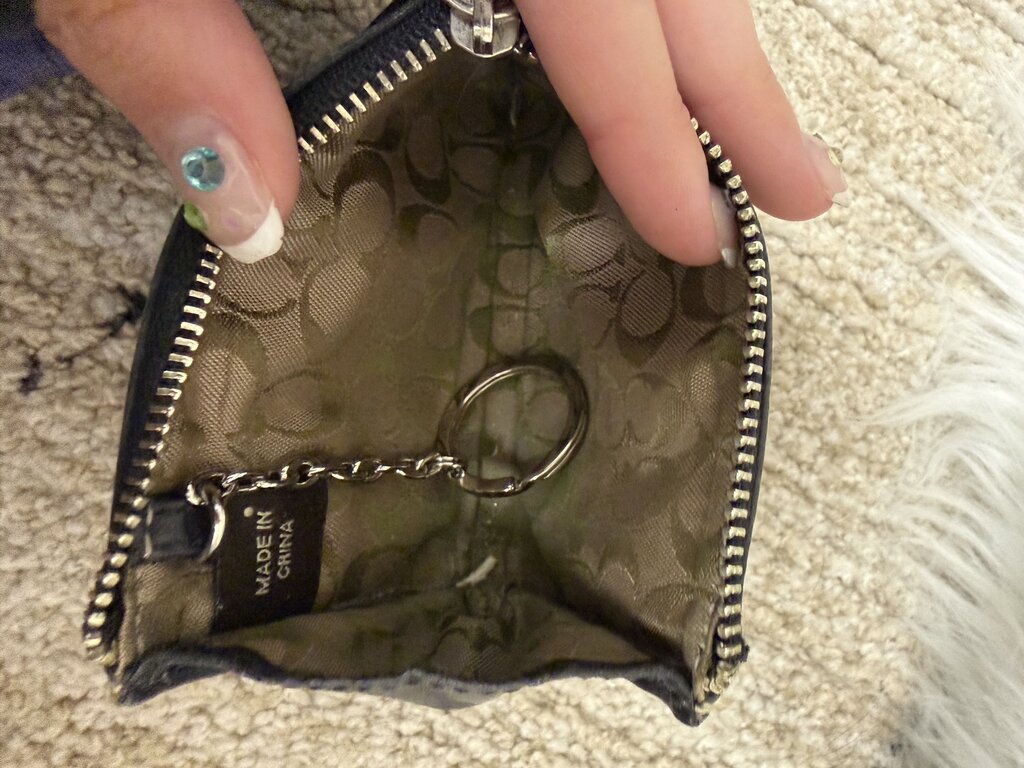 Coach Black Leather Mini ID Wallet
