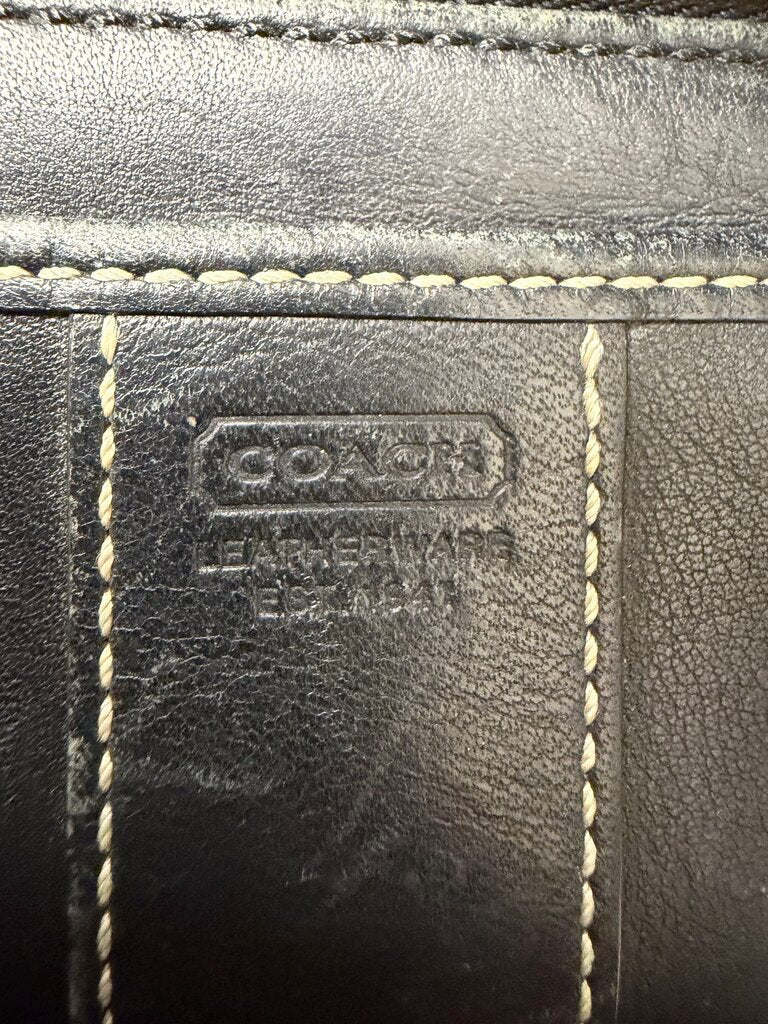 Coach Black Leather Mini ID Wallet