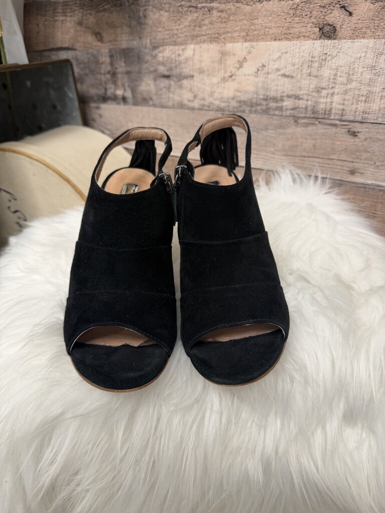 Halogen Jannie Black Suede Heel Sandals