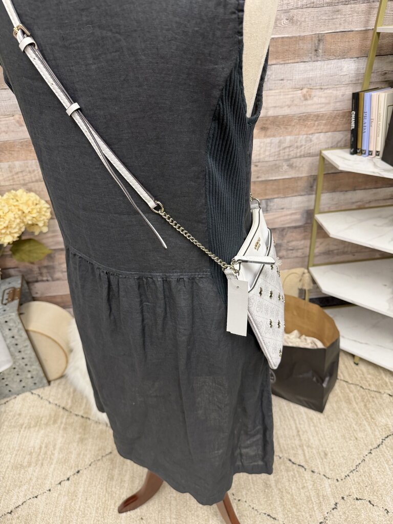 Guess Studded Floral Print Crossbody Bag