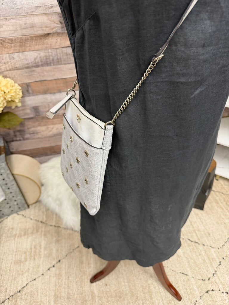 Guess Studded Floral Print Crossbody Bag