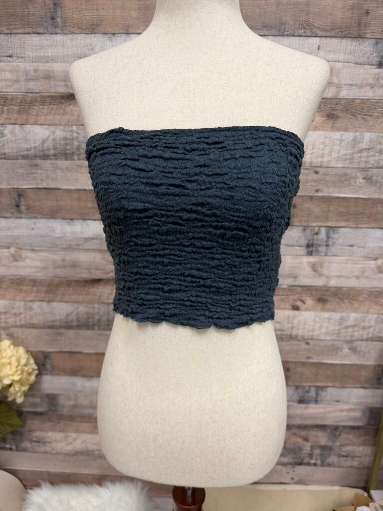 O'Neill Navy Textured Knit Crop Top