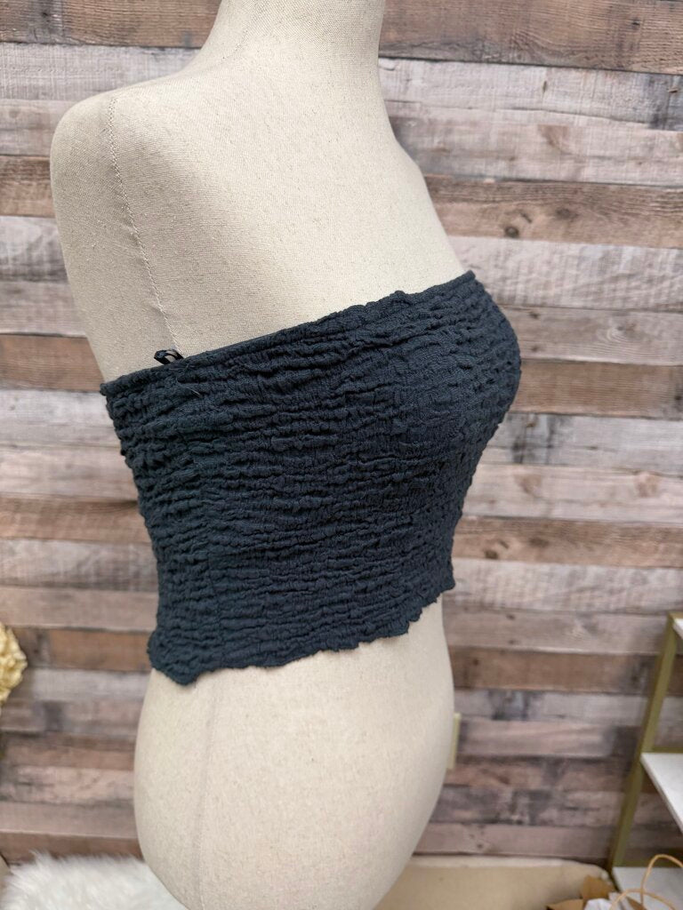 O'Neill Navy Textured Knit Crop Top