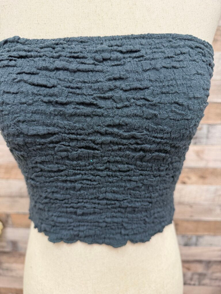 O'Neill Navy Textured Knit Crop Top