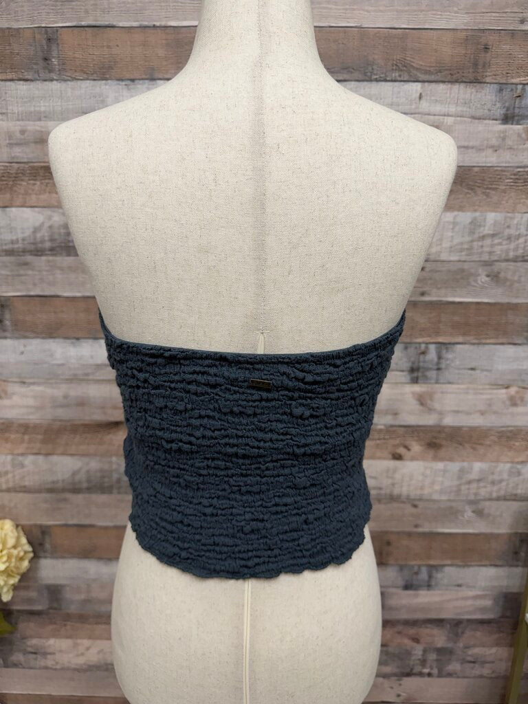 O'Neill Navy Textured Knit Crop Top