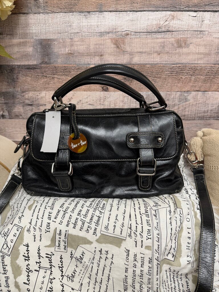 Barr & Barr Black Patent Leather Satchel