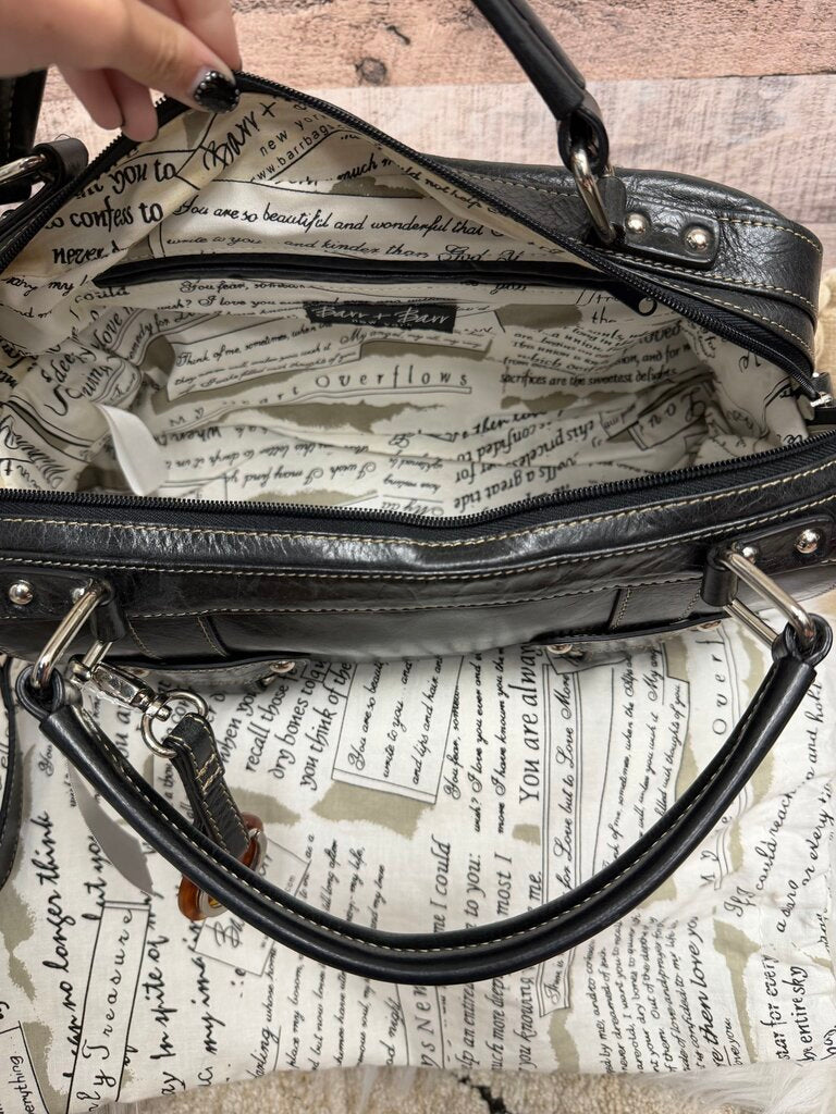 Barr & Barr Black Patent Leather Satchel