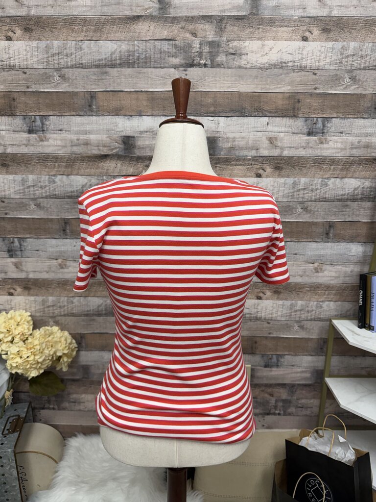 Tommy Hilfiger Red/Pink & White Striped Tee