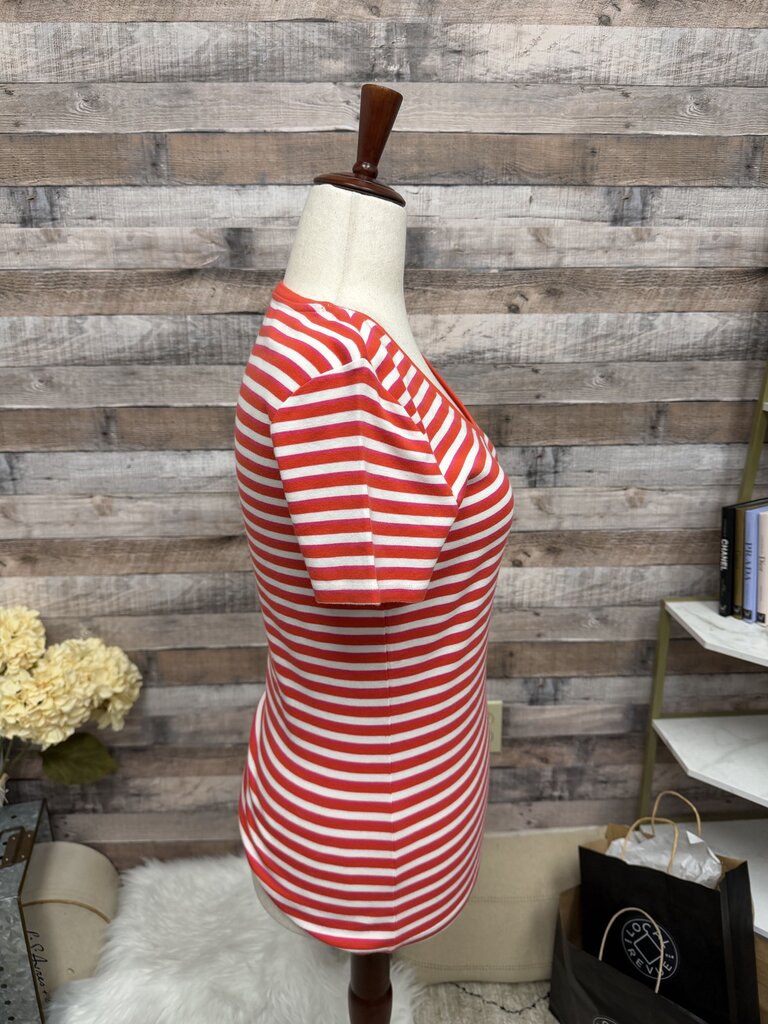 Tommy Hilfiger Red/Pink & White Striped Tee