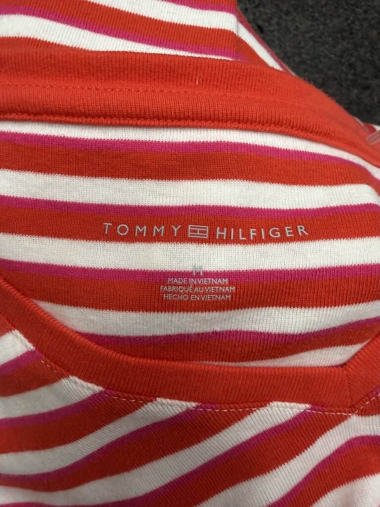 Tommy Hilfiger Red/Pink & White Striped Tee