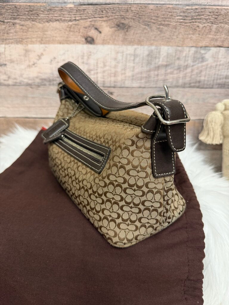 Coach Signature Brown Signature Mini Shoulder Bag