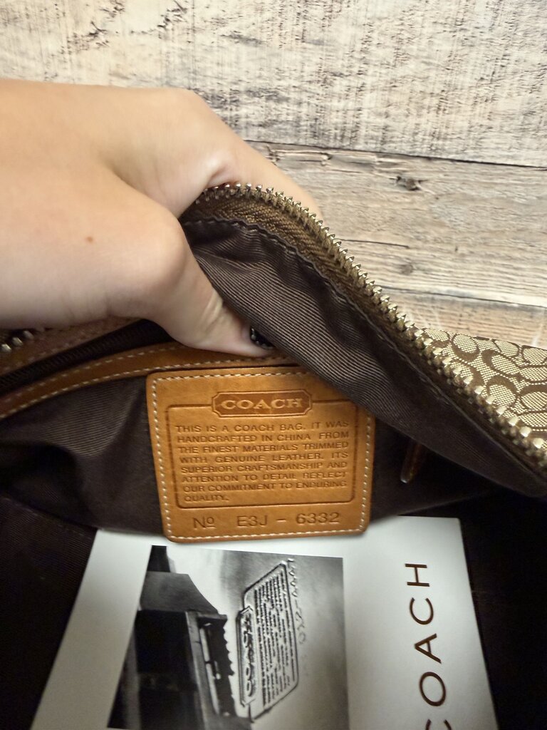 Coach Signature Brown Signature Mini Shoulder Bag