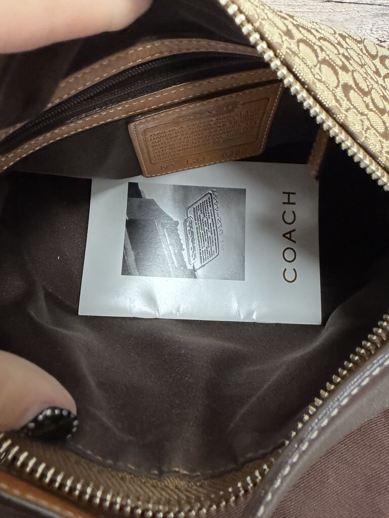 Coach Signature Brown Signature Mini Shoulder Bag