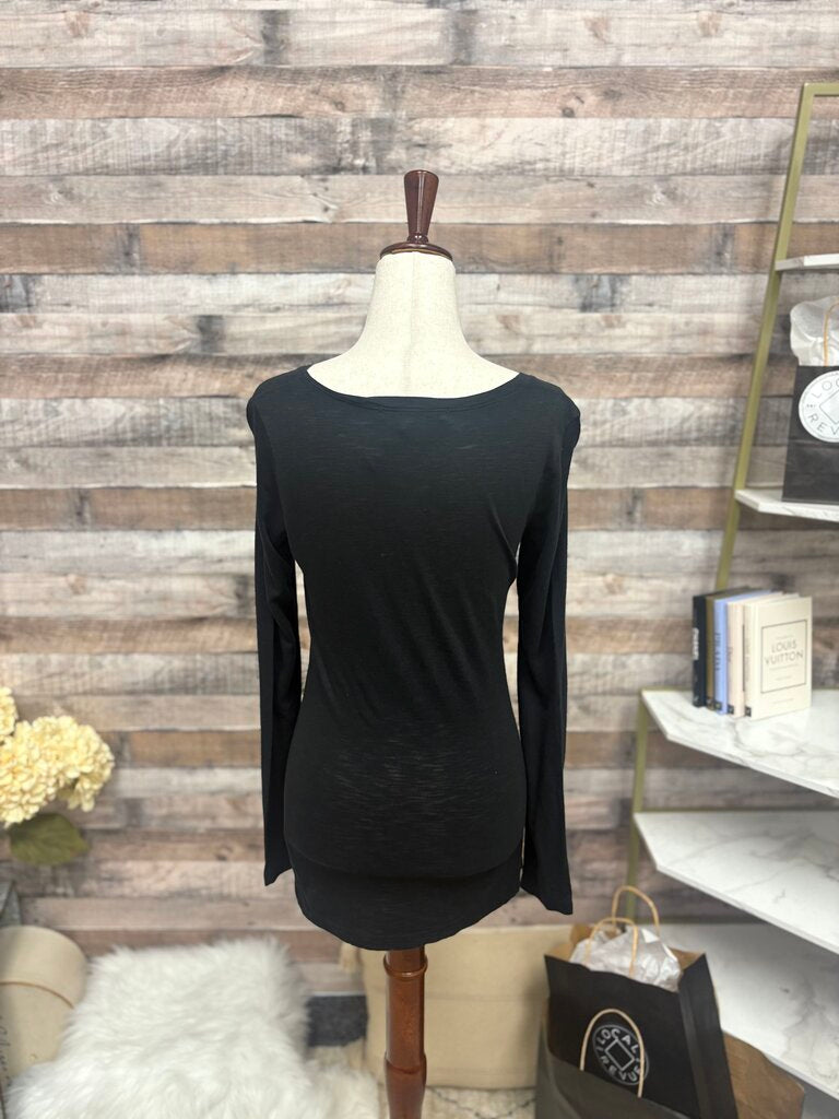 Kenneth Cole NY Black Long Sleeve V-Neck Tee