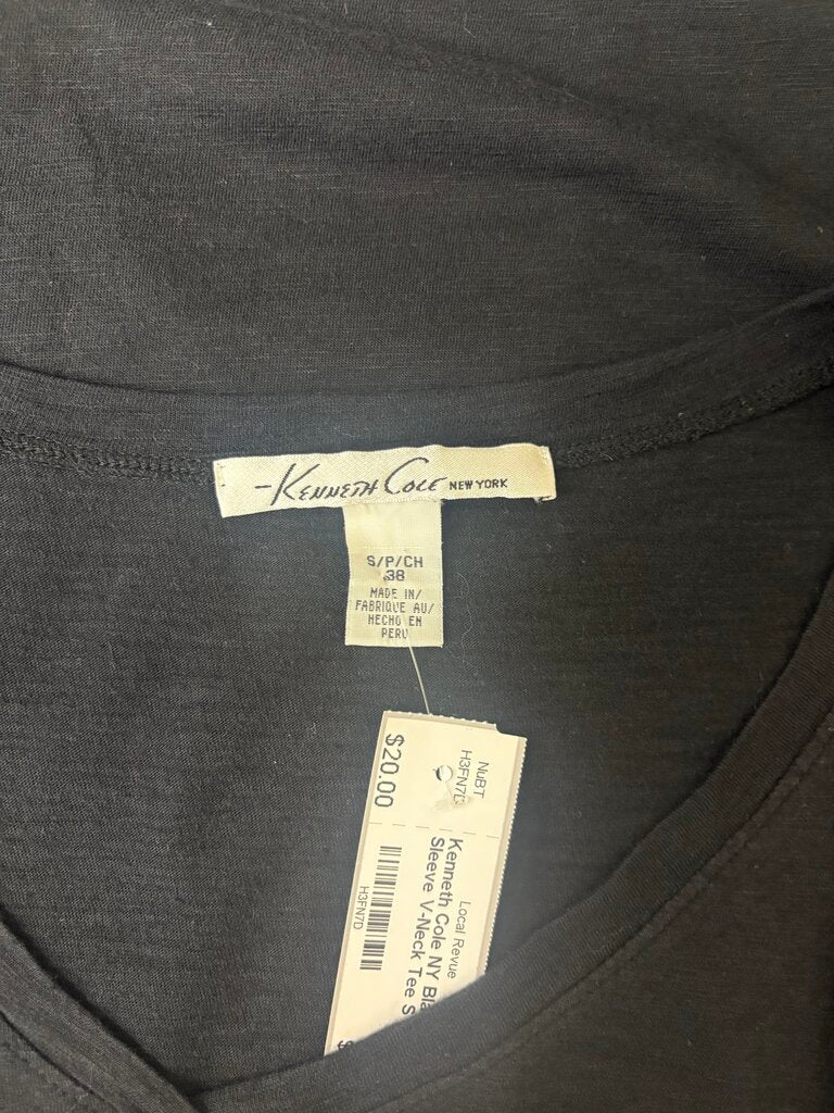Kenneth Cole NY Black Long Sleeve V-Neck Tee