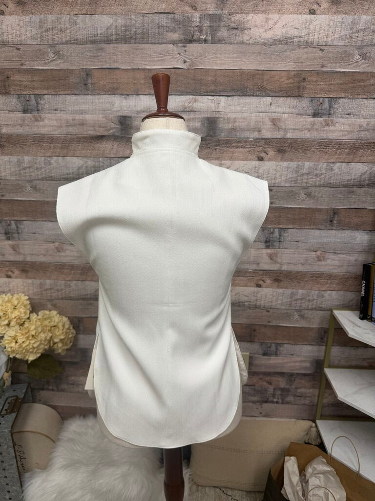 NWT COMMENSE White Long Style Vest