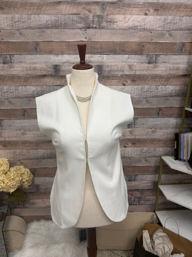 NWT COMMENSE White Long Style Vest
