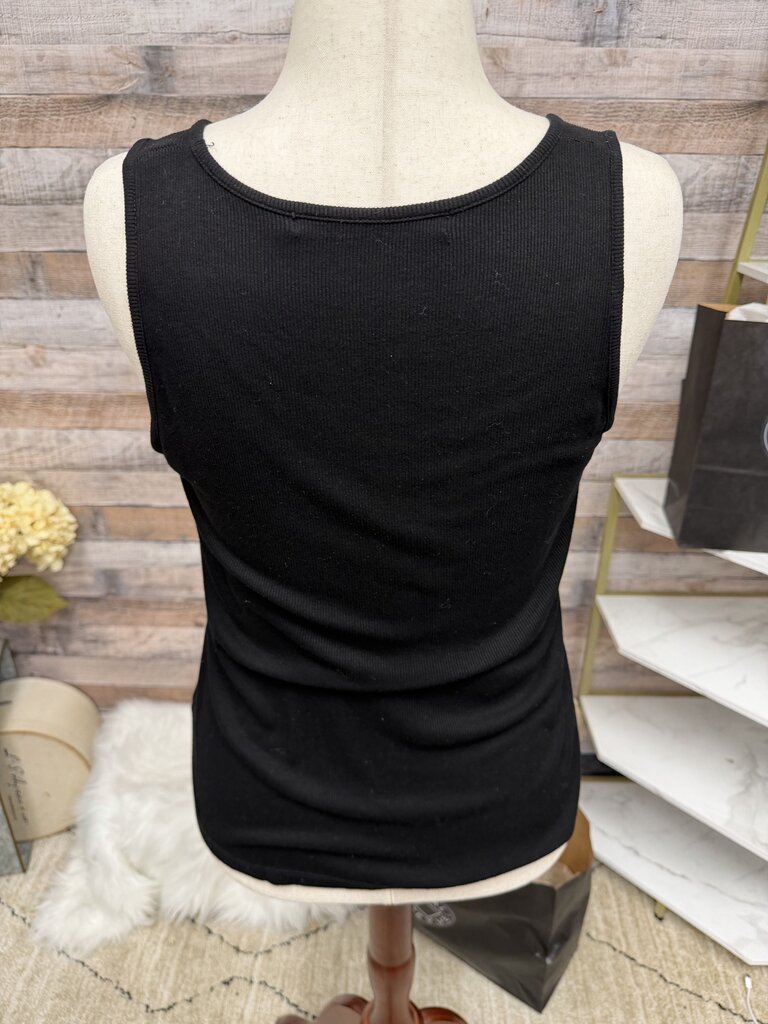 Michael Stars Black Ribbed Tank Top