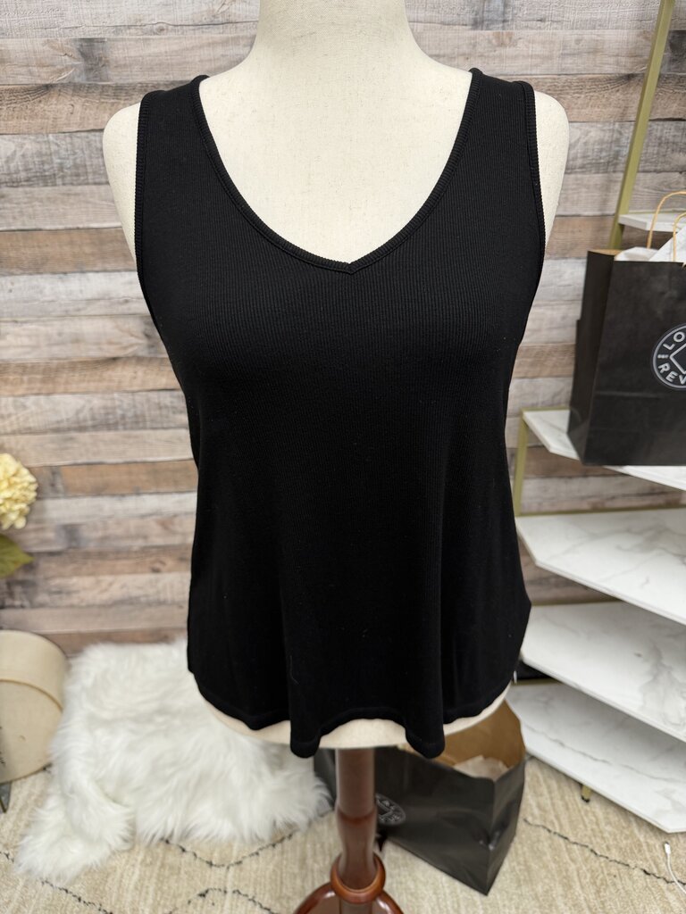 Michael Stars Black Ribbed Tank Top