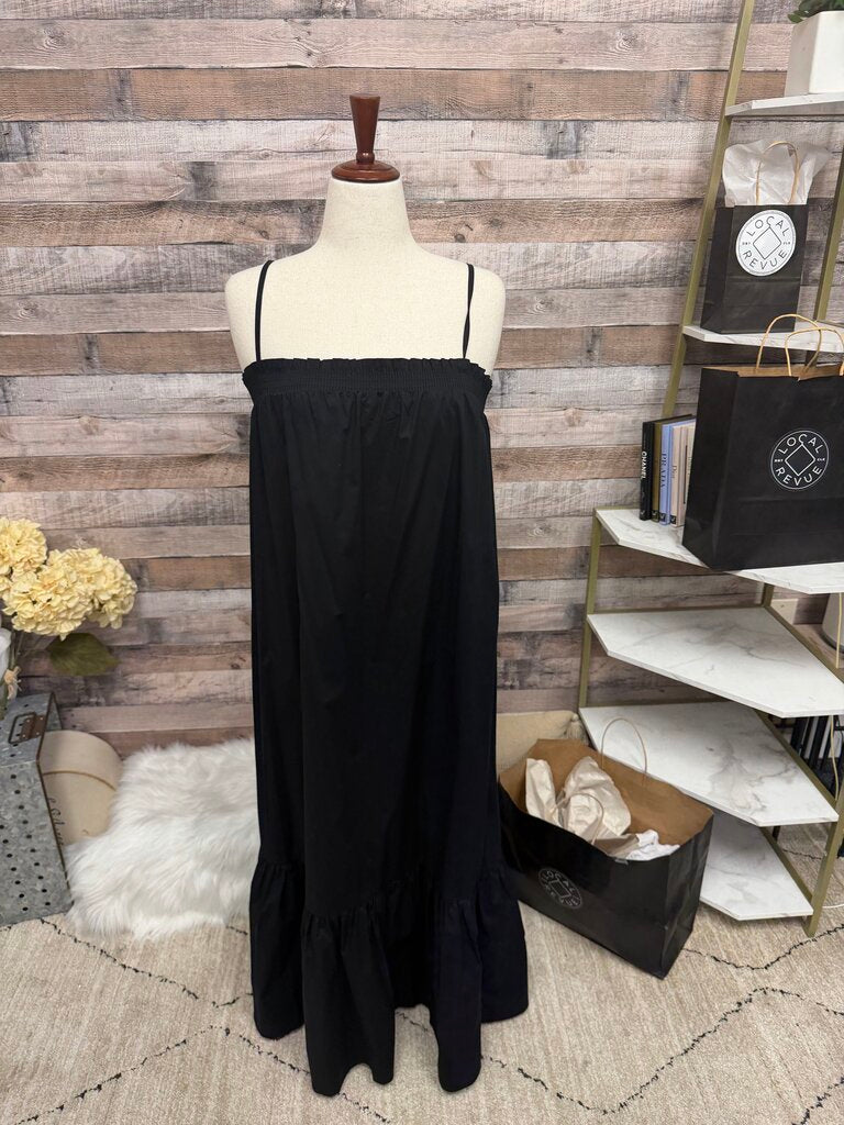 NWT WeWoreWhat Black Spaghetti Strap Maxi Dress
