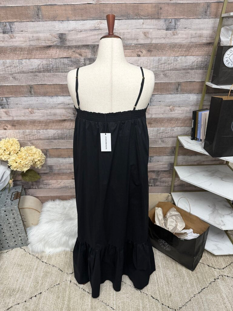 NWT WeWoreWhat Black Spaghetti Strap Maxi Dress