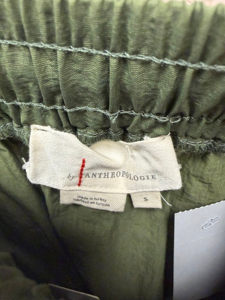 Anthropologie Green Parachute Cargo Skirt