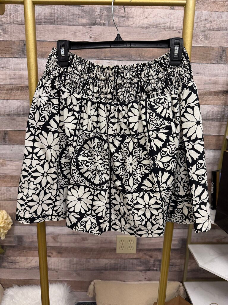 NWT Maeve by Anthropologie Black & White Floral Two Piece Set