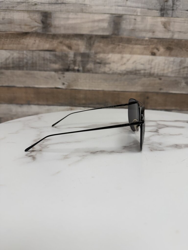 DIFF Charitable Eyewear Black Metal Aviator Sunglasses