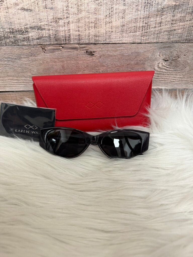 Karen Wazen Black Acetate Cat-Eye Sunglasses