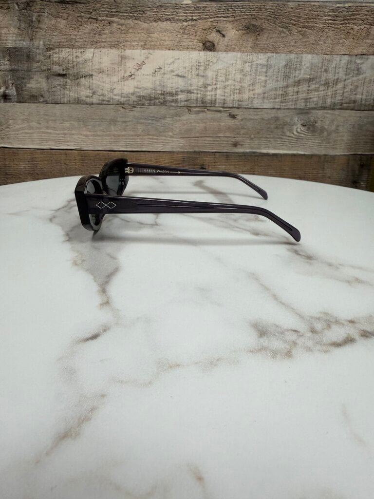 Karen Wazen Black Acetate Cat-Eye Sunglasses