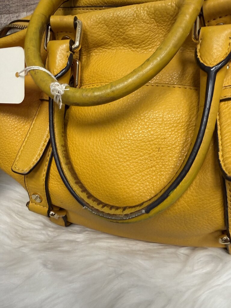 Michael Kors Yellow Leather Satchel Handbag Michael Kors Bedford Legacy