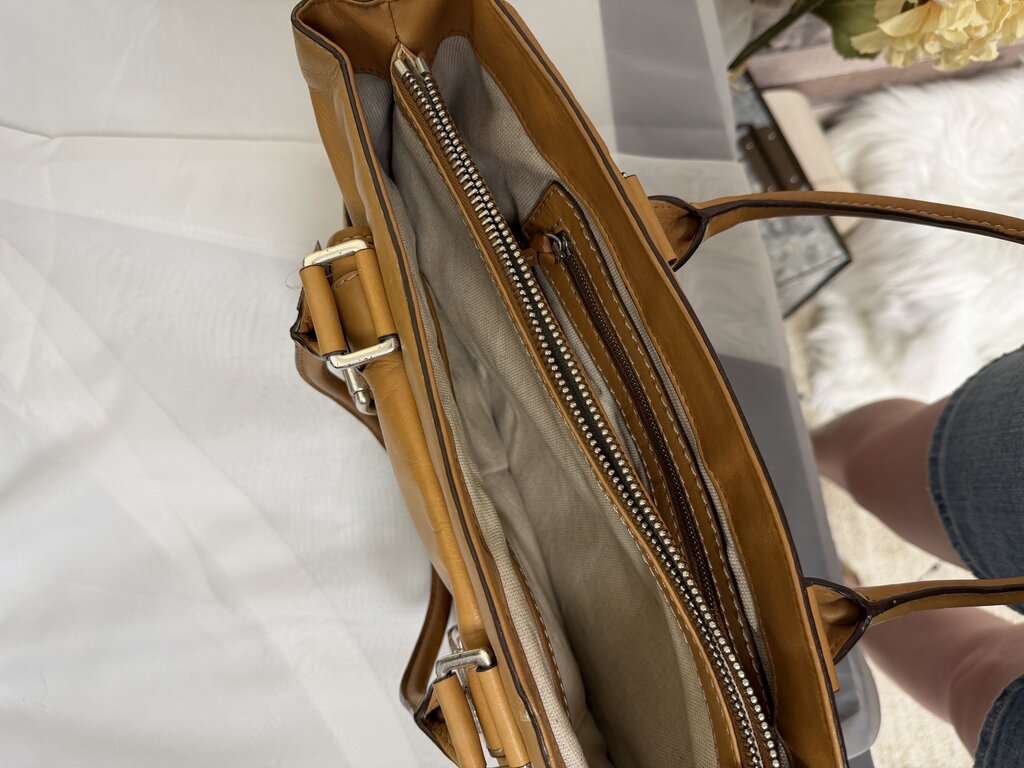 Michael Kors Brown Vintage Buckle Detail Bag Made out of leather