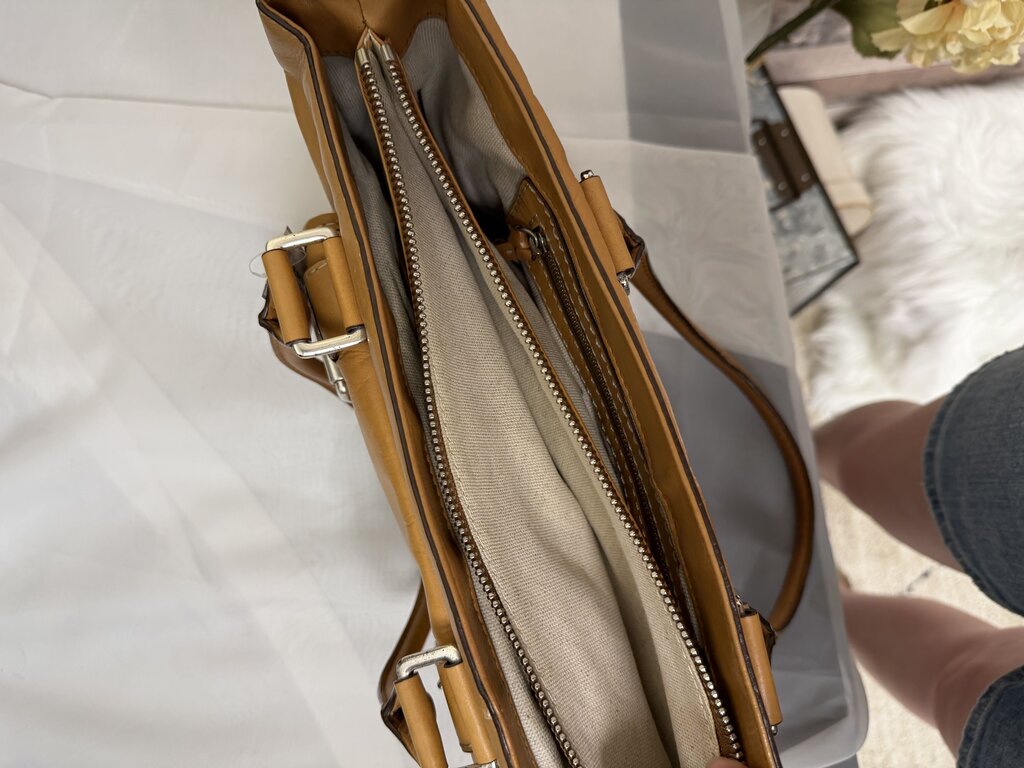 Michael Kors Brown Vintage Buckle Detail Bag Made out of leather
